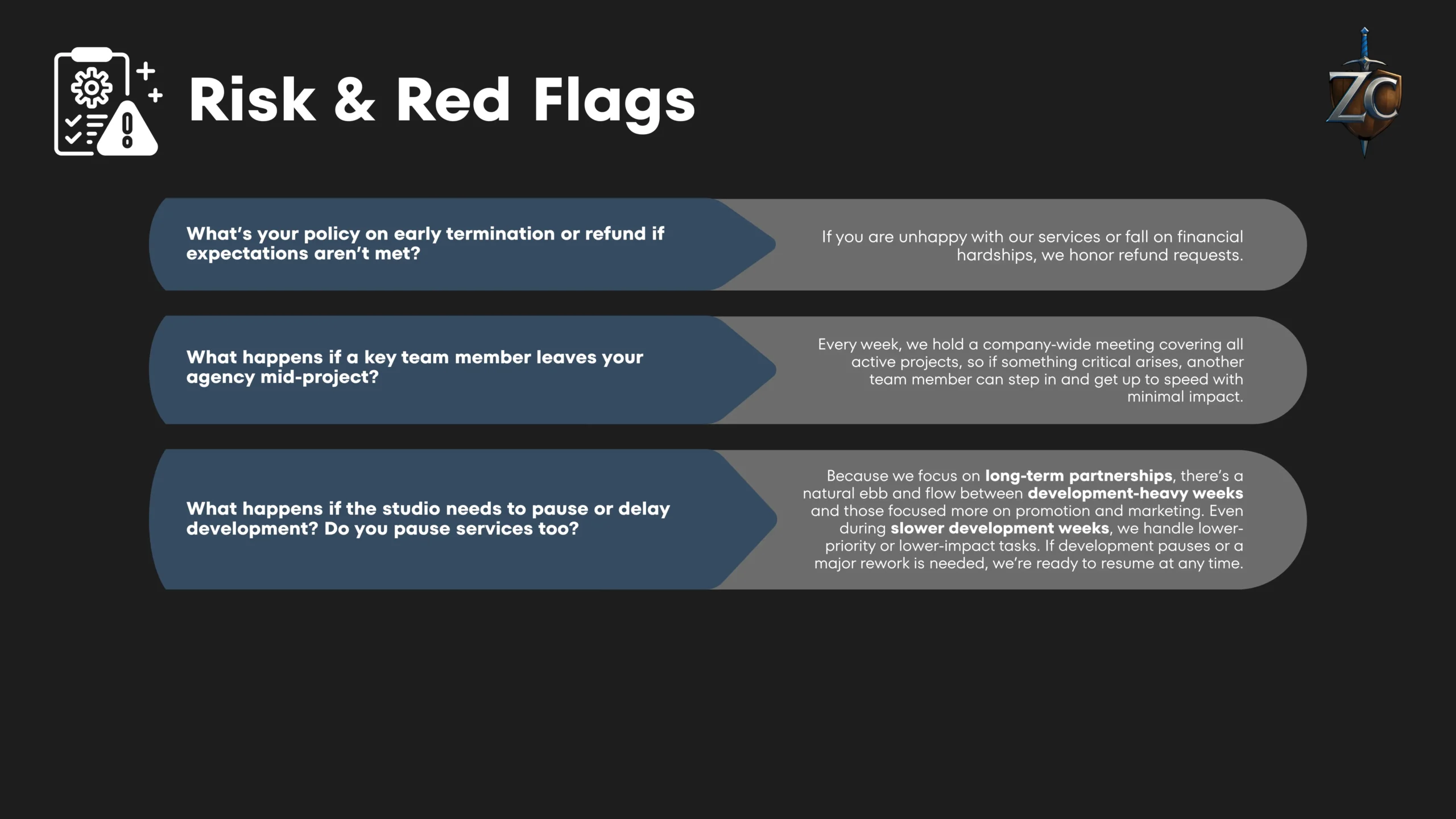 Risk and Red Flag FAQ
