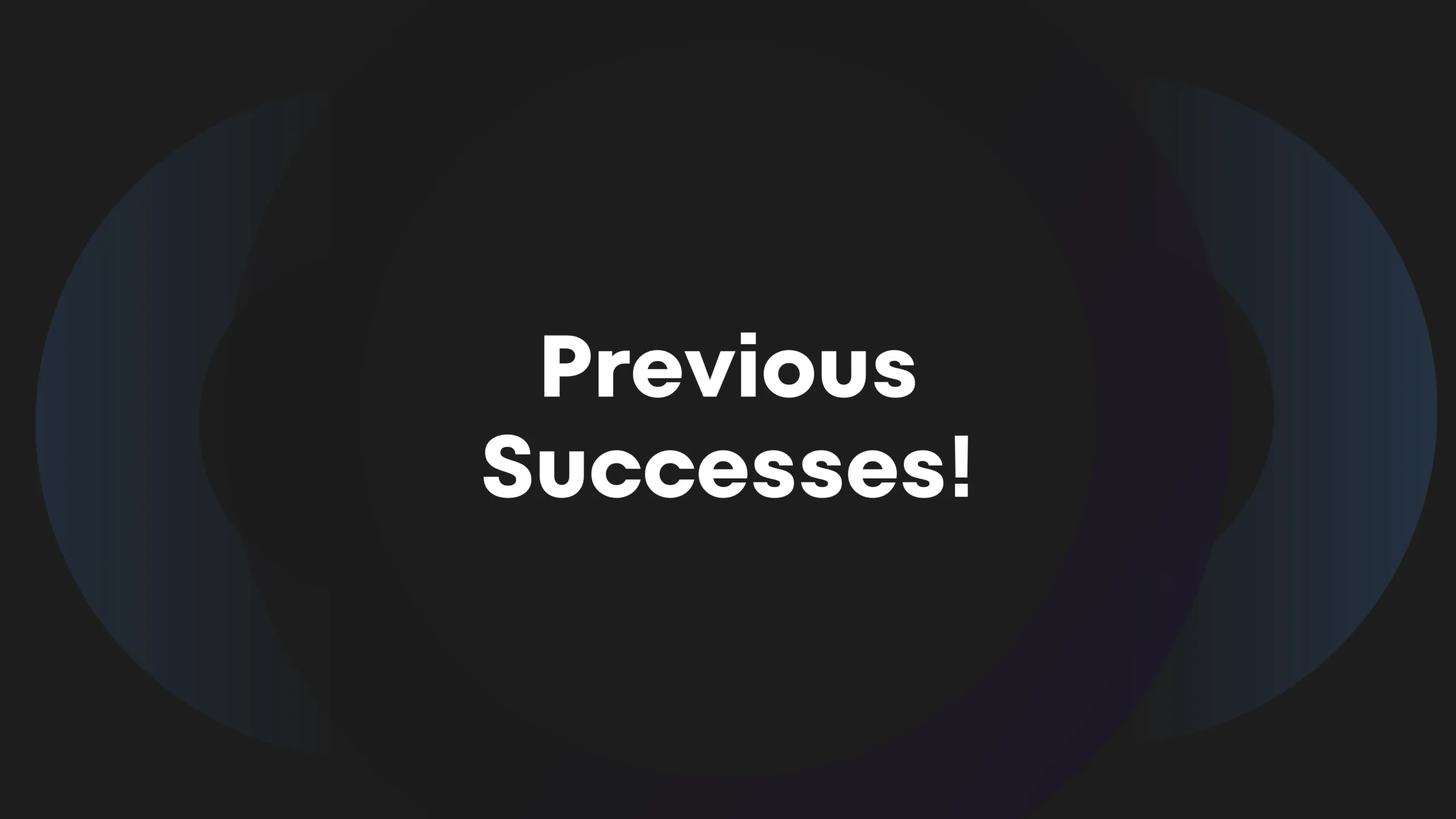 Previous Successes cover photo